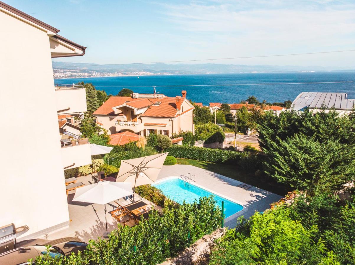 Ičići Panoramic Apartment Sea View And Pool Opatija מראה חיצוני תמונה